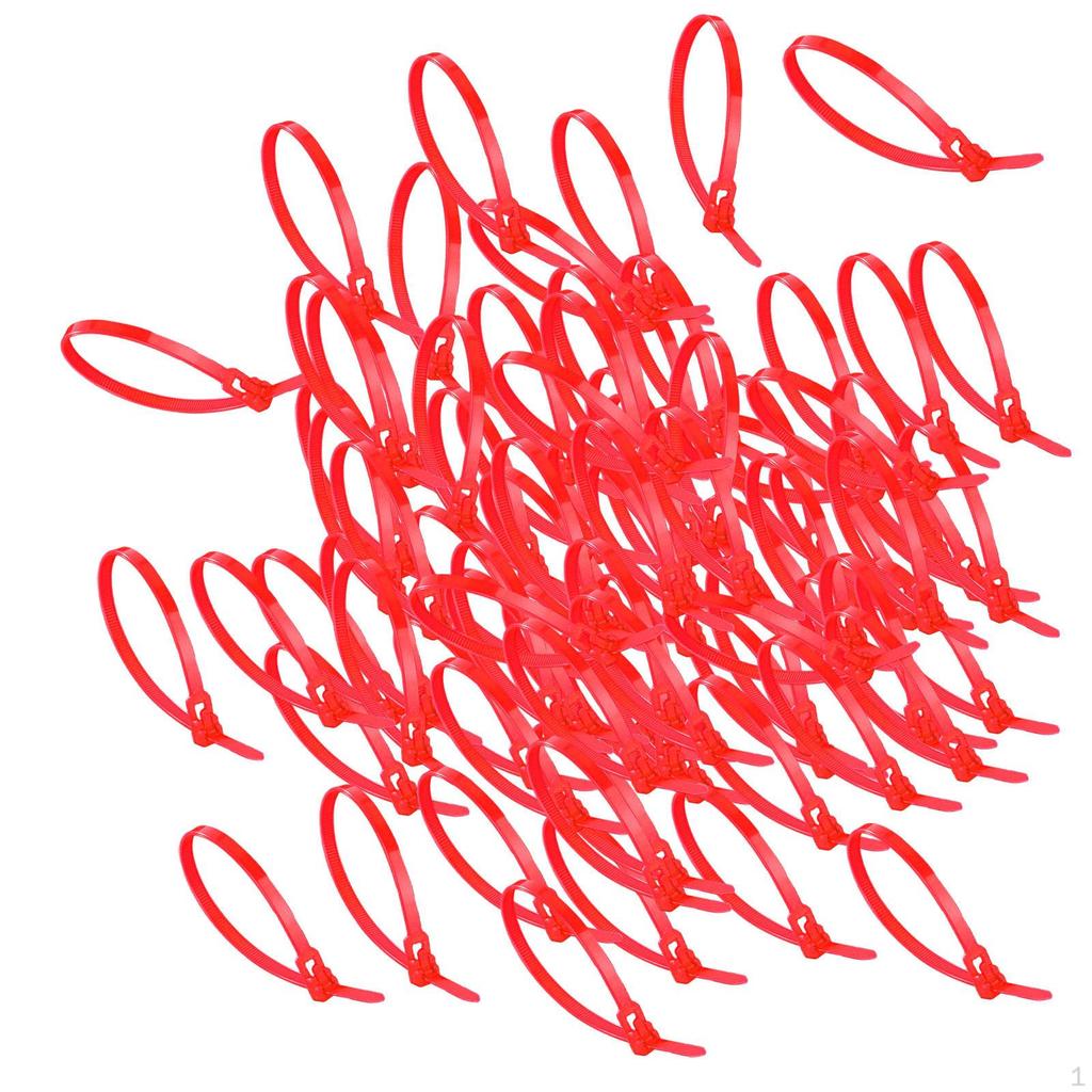 100 Pcs Nylon Cable Ties, Multifunctional Management Fasteners for Home, Office, Car, Repair