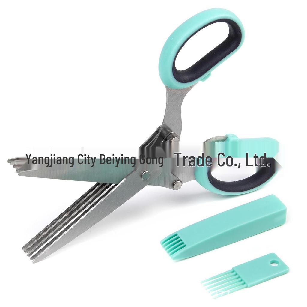 Stainless Steel Five-Layer Herb & Vegetable Scallion Shears