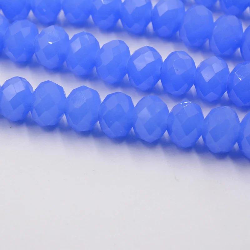 Dark Blue Multicolor 4/6mm 145pcs Rondelle Austria Faceted Crystal Glass Beads Loose Spacer Round Beads for DIY Jewelry Making
