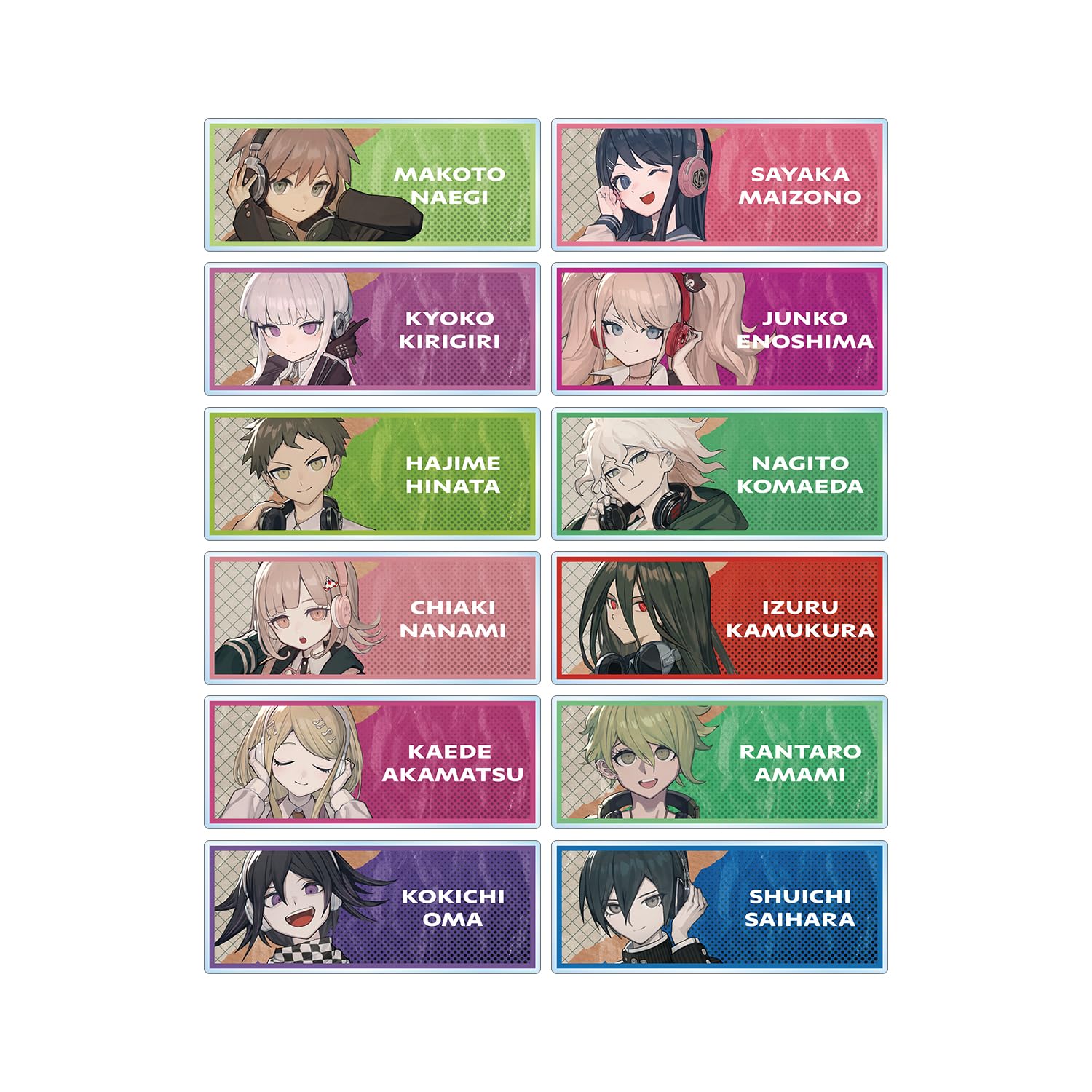 Серия Danganronpa Недостаток Иллюстрация Наушники Вер. Торговые акриловые таблички (Коробка 12)