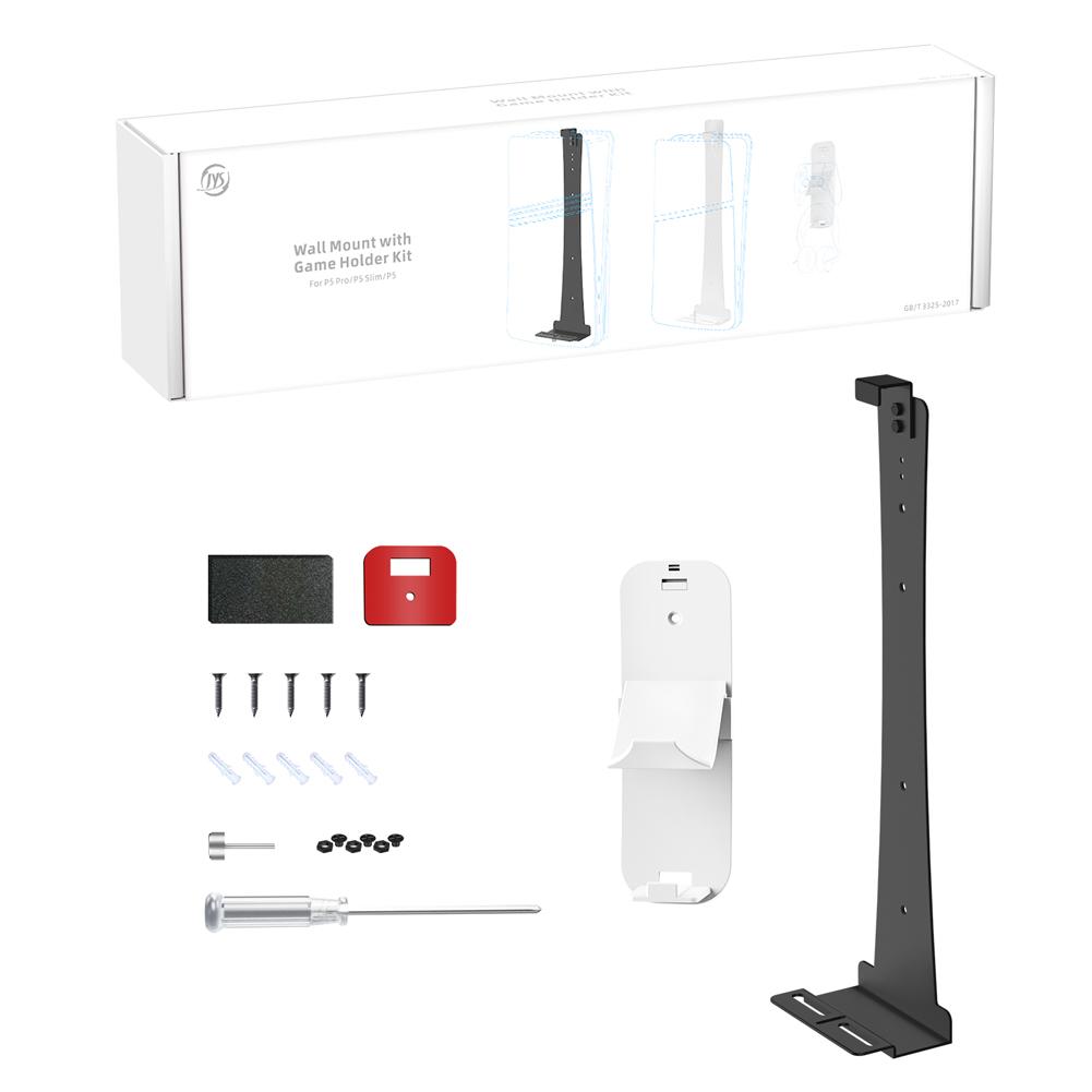 Wall Mount Designed for All PS5 Models With Controller Headset Hanging Hook For PlayStation 5 Series Disc/Digital Console