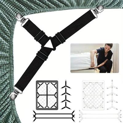 Bed Sheet Fasteners Holder Gadget Adjustable Elastic Mattress Grippers Home Cover Textiles Gadget Sheet Bed Organize Clip X7G4