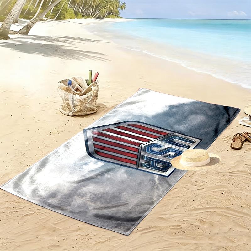 USMNT Print Beach Towel, Large Soft Quick Dry Towel for Beach Camping Swimming