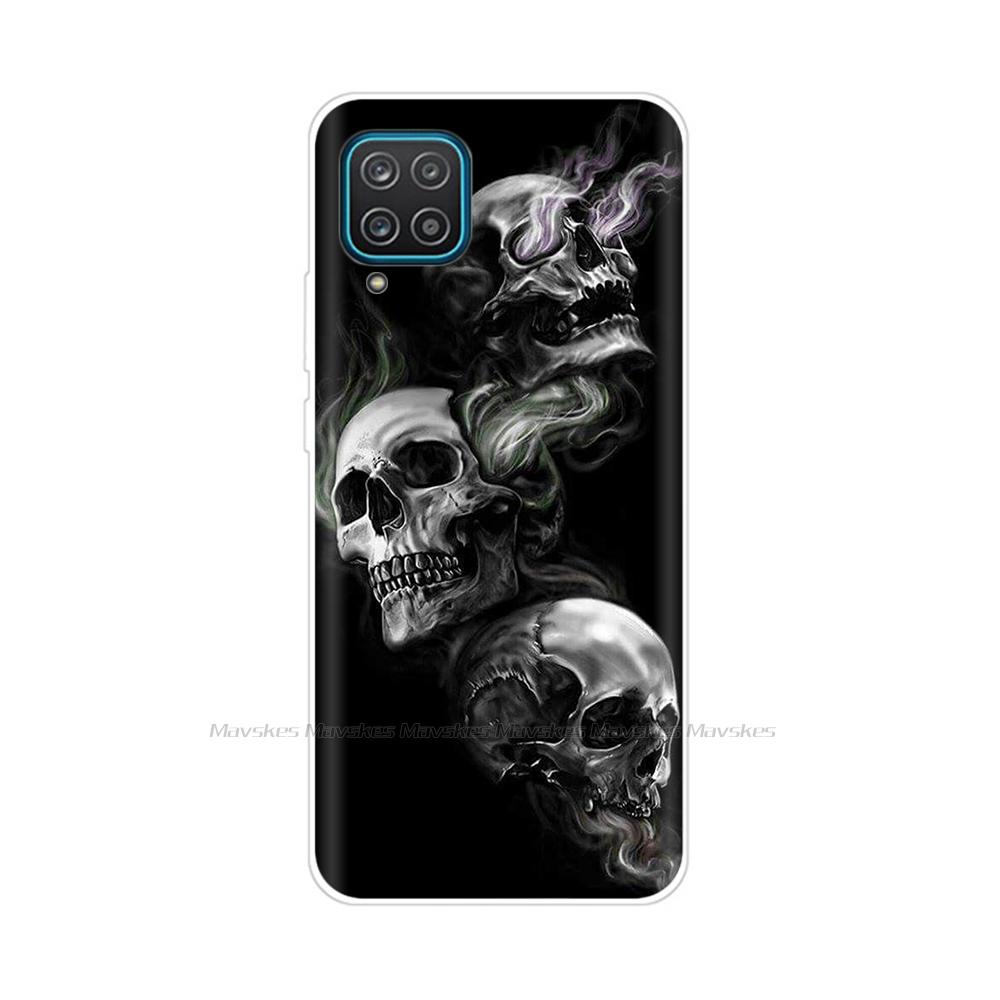 Soft Silicon Cover For Samsung Galaxy A12 Case Cute Flower Cat Bumper For Samsung A12 Phone Case Cover For Samsung A12 A 12 6.5"