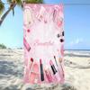 Boho Dark Pink Mandala Beach Towel Peach Skin Sand Free Bath Towel Oversized Lightweight For Yoga Spa Swim Pool Summer Vacation