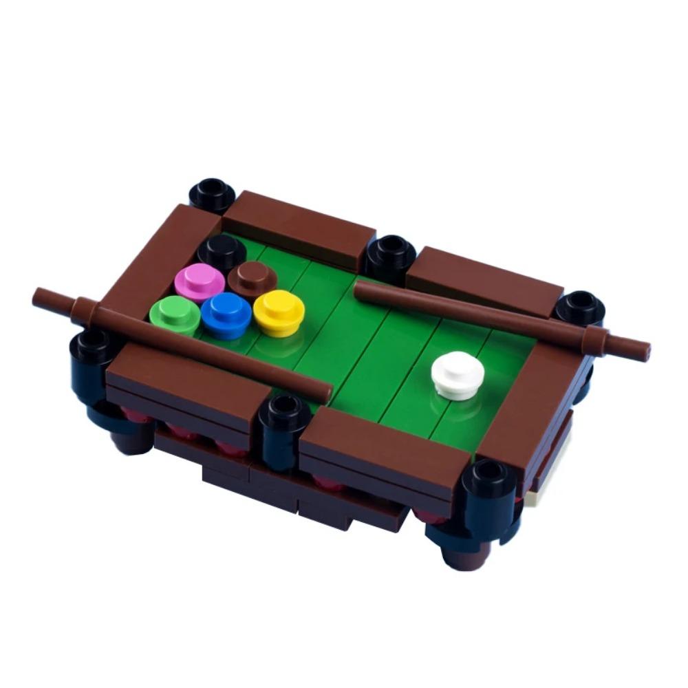 MOC City Poker Table Building Blocks Slots Ski Ball Game Console Chess Cards Game Machine Room Scene Bricks Toys Gift