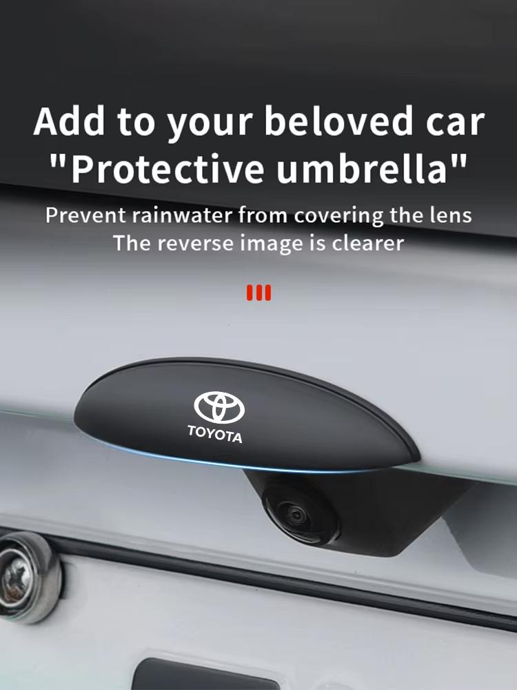 DFCMQJ1 Car Reverse Camera Rain Shield Shade Cover Waterproof Shield For Toyota Gazoo Racing Highlander Corolla AurisRav4 Key Ring