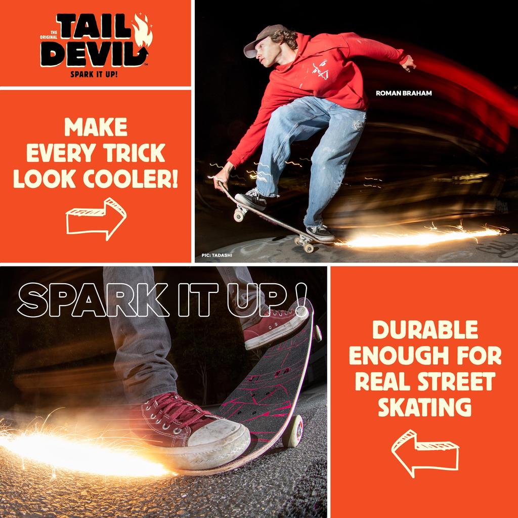 TAIL DEVIL Skateboard Tail Parts (Red)