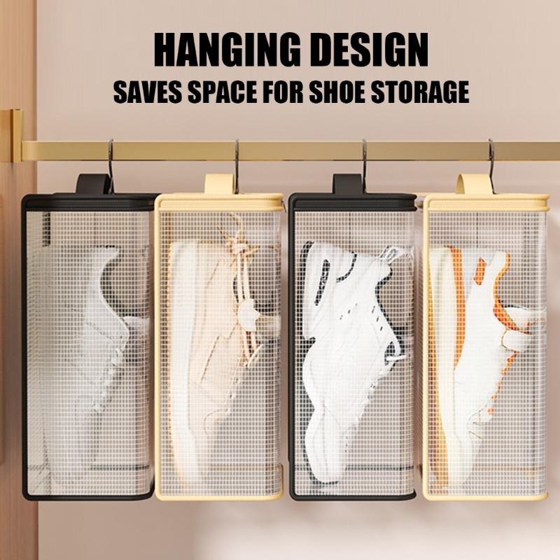 Portable Foldable Shoe Pouches For Men Women With Separate Sections Keep Footwear Clean During Trip And Daily Organization