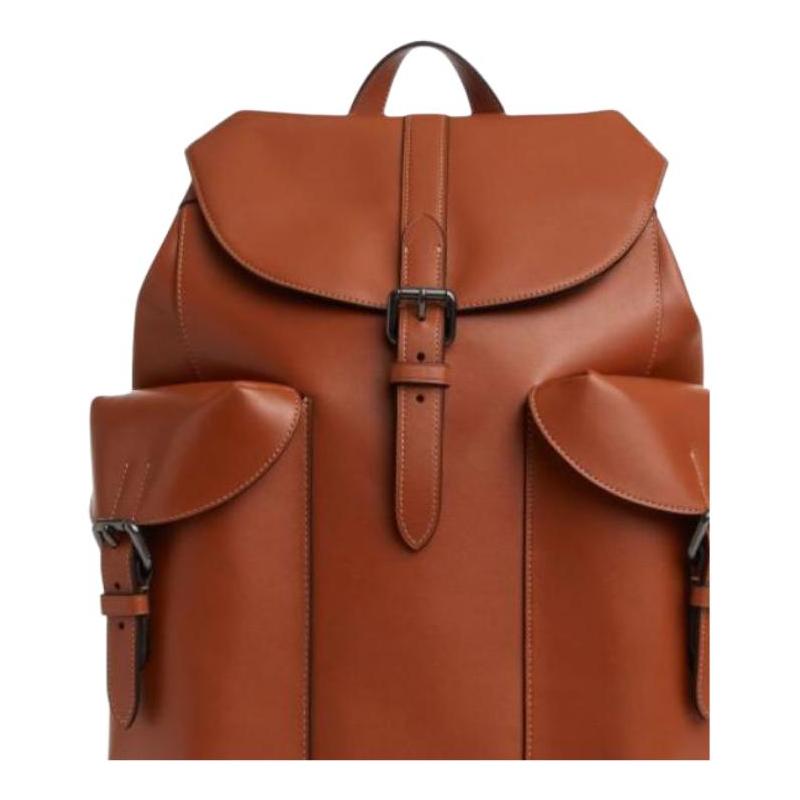 COACH WARNER 31 adjustable shoulder strap cowhide backpack large size unisex couple model brown