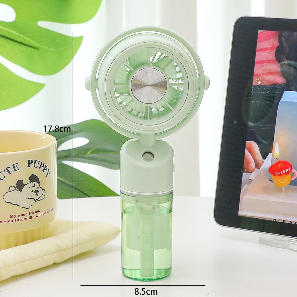 2026 USB Rechargeable Hydrating Spray Fan: Compact Desktop & Handheld Cooling for Dorms