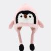Cartoon Penguin Kids' Winter Hat: Warm, Thick, Velvet-Lined, Round Top, Ear Protection for Autumn/Winter