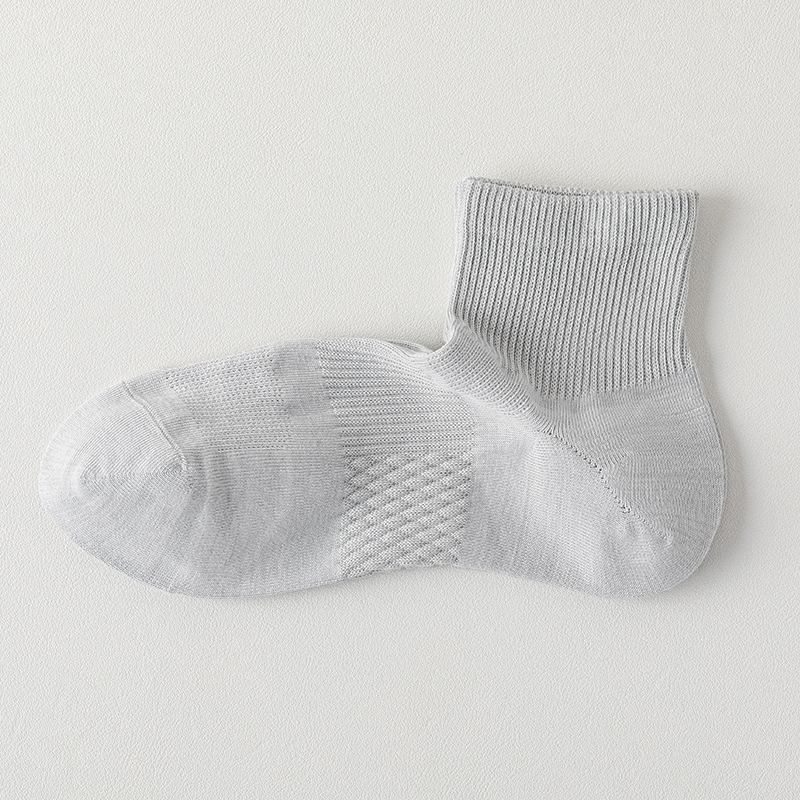 Summer Women's Pure Cotton Thin Mesh Breathable Anti-pilling All-cotton Women's Sports Socks Boneless Women's Socks