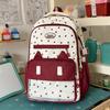 Schoolbag cute messenger bag women's new Japanese fresh, sweet and transparent pain bag students light class make-up bag