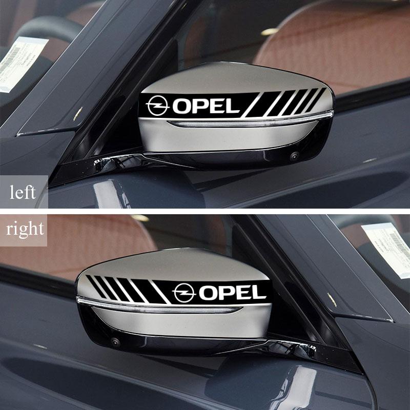 2 Piezas Pegatinas de Rayas para Coche Calcomanías Reflectantes de Vinilo para Espejo Retrovisor Decoración Para Opel Adam Ampera Corsa Insignia Karl Rocks-e Astra Nueva Energía