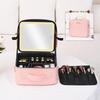 Portable LED Makeup Organizer with Mirror