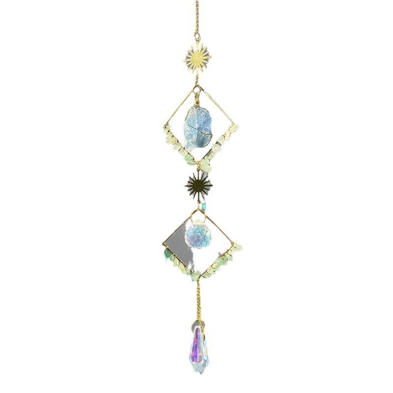 Crystal Suncatchers with Chain Rainbow Maker Crystal Prisms Decor Hanging Moon Wind Chimes for Home Garden Party Wedding Ornament Gift Mother