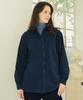 CHIQUITA Two-Tone Corduroy Loose Shirt Navy 250910Nv