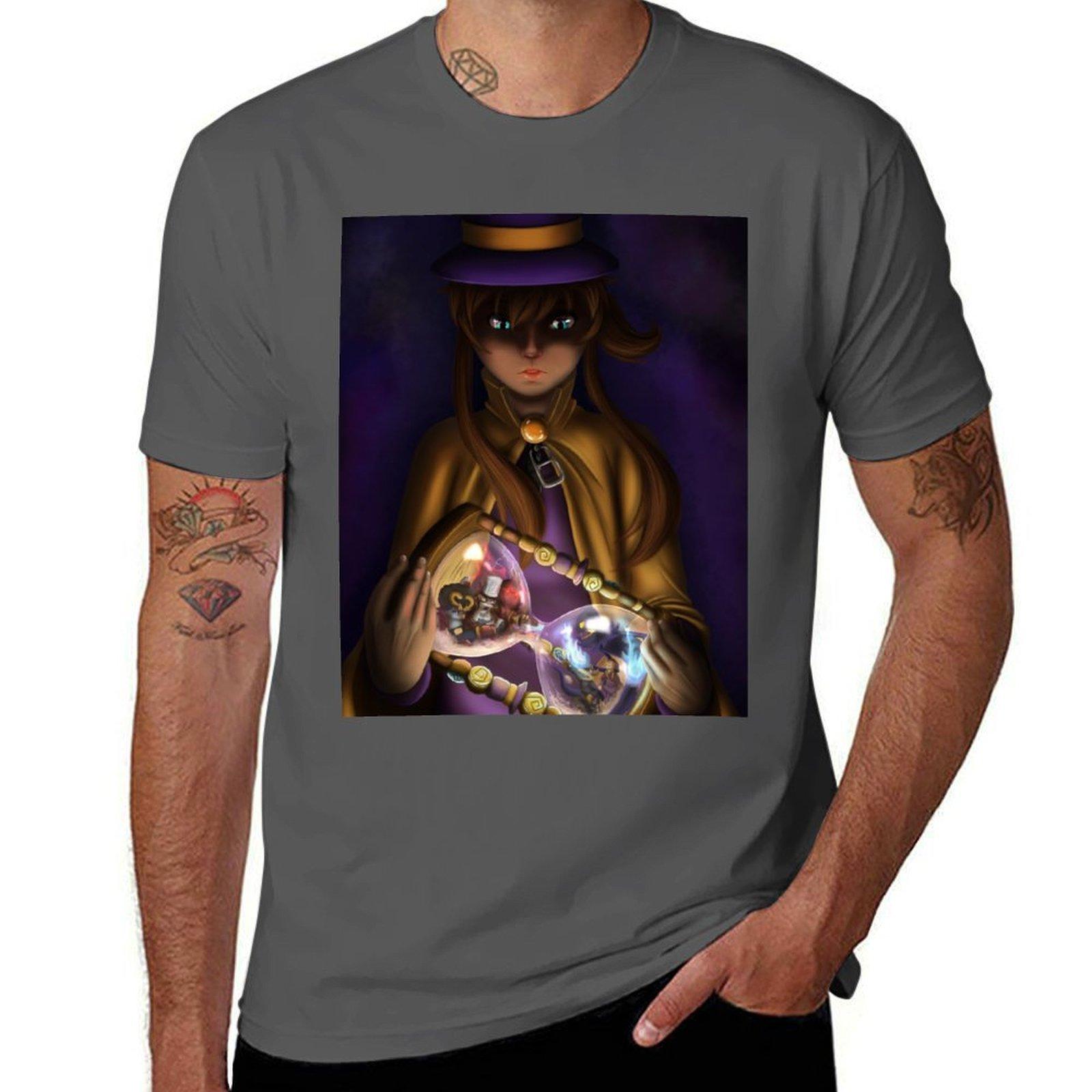 

A Hat in Time The World in an Hourglass T-Shirt t shirt man designer t shirt for man funny t shirts cotton T-Shirt 4XL