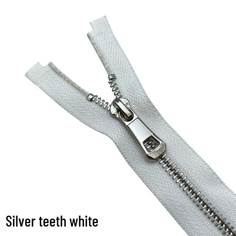 No. 5 Metal Open-End Self-Locking Zipper for Clothing, Leather Goods, Bags, and Jackets.