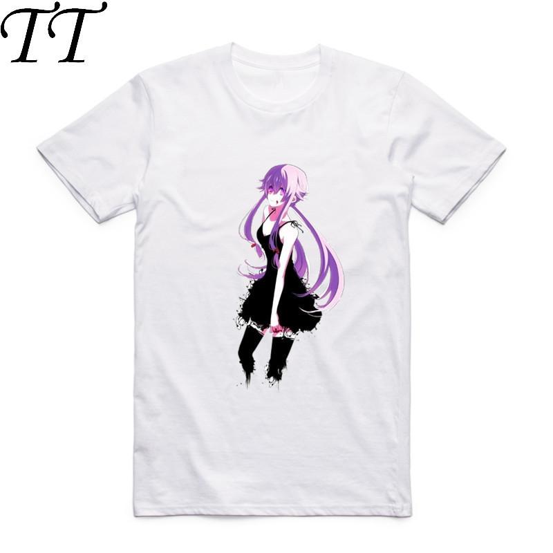 2019 Men Print Future Diary Japanese Anime Mirai Nikki T-shirt O-Neck Short Sleeve Summer Gasai