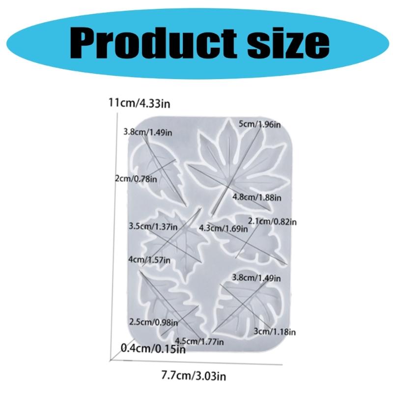 Silicone Pendant Mold Earring Molds Maple Leaf Shape Jewelry Molds Silicone Texture Present for Jewelry Enthusiasts