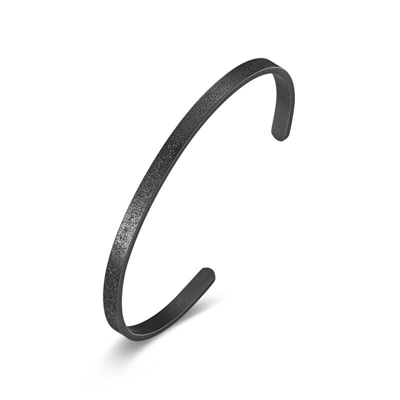 1шт титановый стальной браслет C-образный открывающийся матовый браслет модные популярные — фото 8
