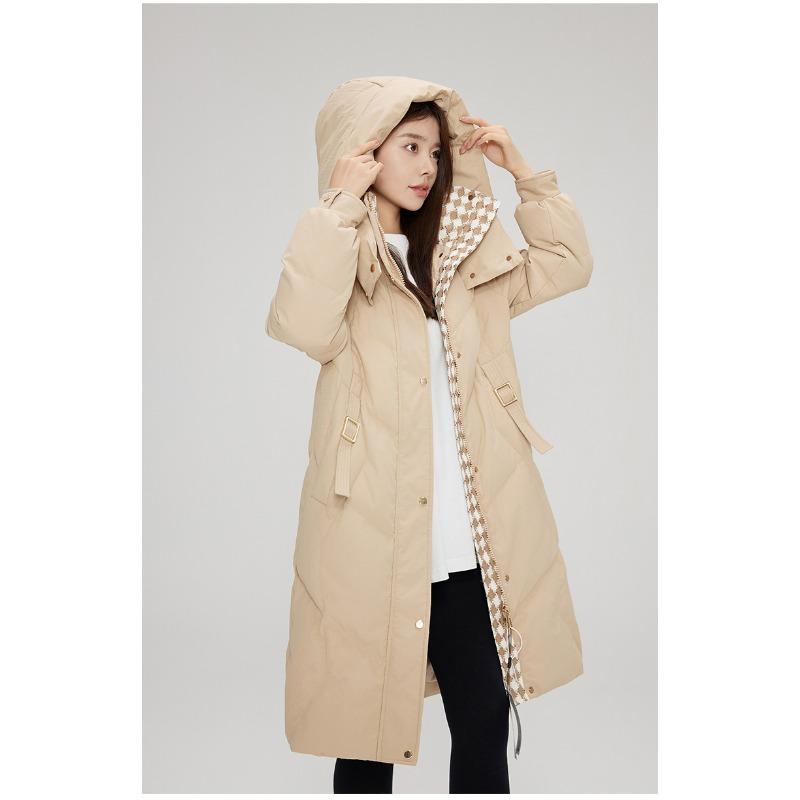 Women's Plus Size Cotton Clothing Winter Medium-length Over The Knee Waffle Thickened Cotton Jacket Tide Jacket