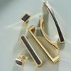 Modern European Black & Gold Cabinet Handle