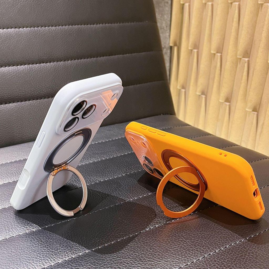 iPhone 17 Pro Max Liquid Silicone Case with Ring Holder and Large Window, 17 Series Protective Cover