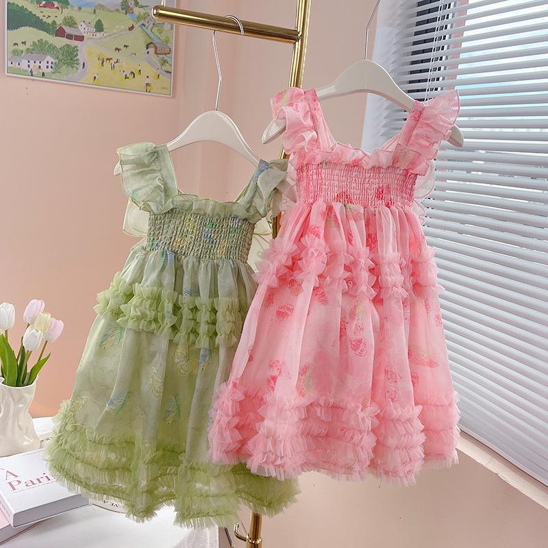 Children's Skirts Children Summer Dresses Girls Butterfly Princess Dress Girls' Skirt