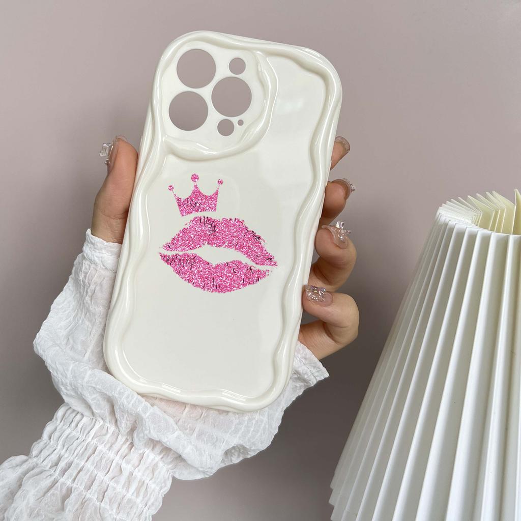 LZ20 Lips kiss design Clear Soft Wave Phone Cases for iPhone 15 13 Pro Max 12 mini 14 8 Plus XS Max XR 6 Protection Back Cover