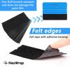 Pre-Cut Self Adhesive Felt Buffers Replacement Black Fabric Felt for 4Inch Squeegee Car Vinyl Wrap Application Tool Tint Scraper
