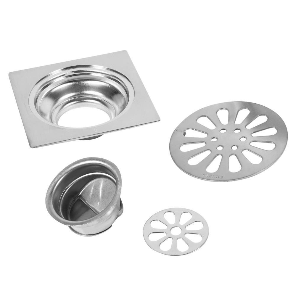 Water Seal Floor Drain Square Shape Bathroom Floor Drain Practical Shower Drainer Laundry Room