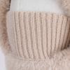 Kids Hat with Face Guard Scarf Plush Inner Lining Solid Color Bear Shape Warm Windproof Knit Hat Autumn Winter Outdoor Wear