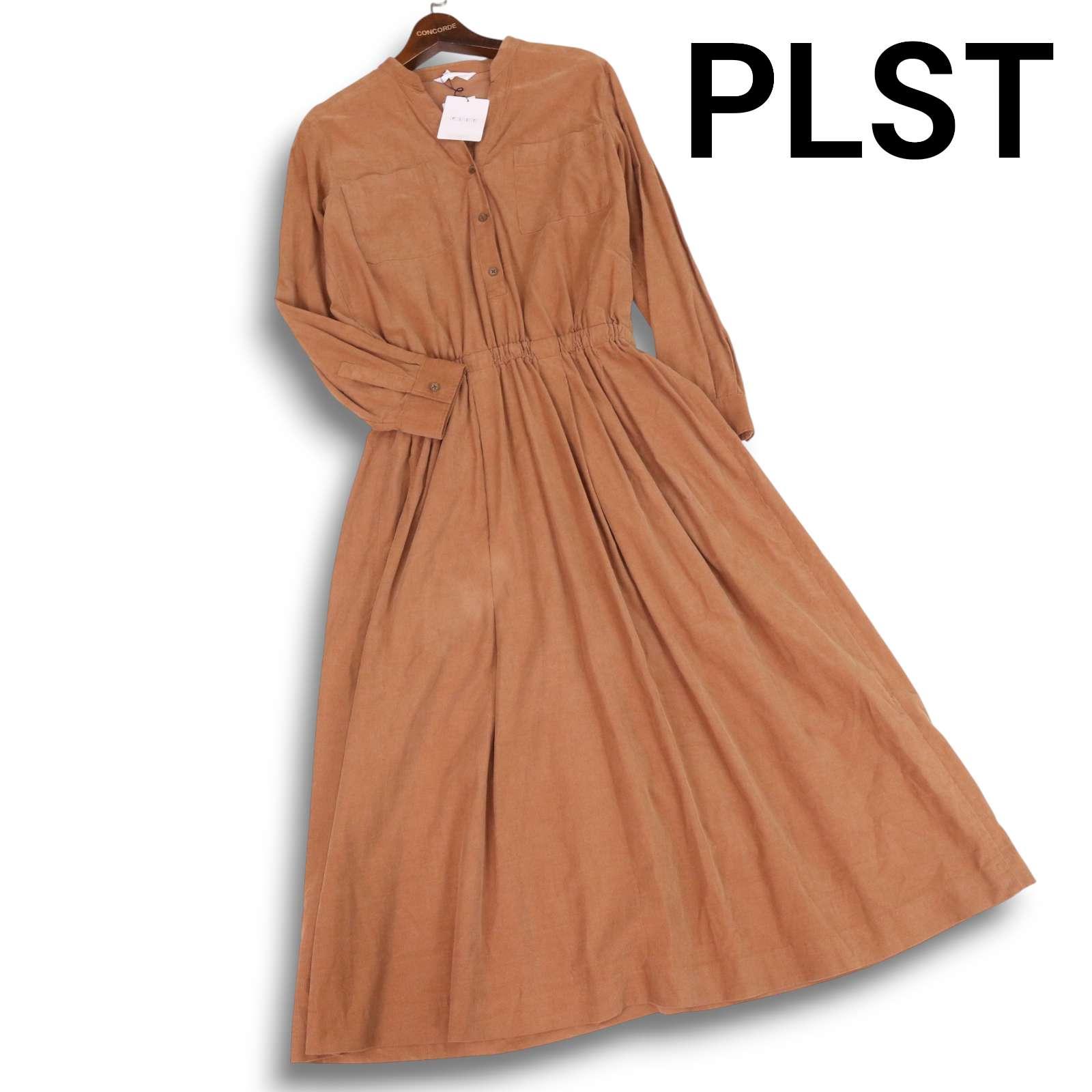 Unused PLST Autumn/Winter Washable Corduroy Long Sleeve Shirt Dress Sz.M Women s