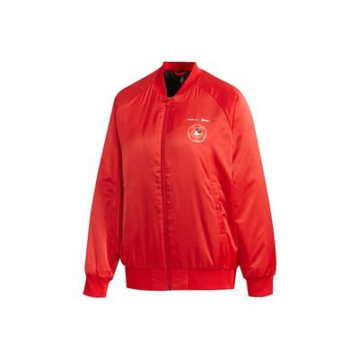 Neo X Disney Cny Series Minnie Print Satin Sports Cotton Jacket Winter Women Jacket Light-Crimson GE7765