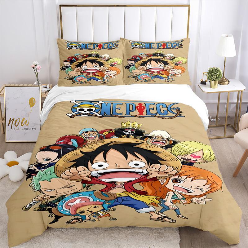 3pcs Bedding Set ONE PIECE Includes 1 Comforter + 2 Pillowcases, Without Pillow Inserts, Soft Comfortable, Lightweight Breathable, Printed H