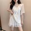 Pure Desire Sleepwear Set With Chest Padding For Summer Comfort And Home Use