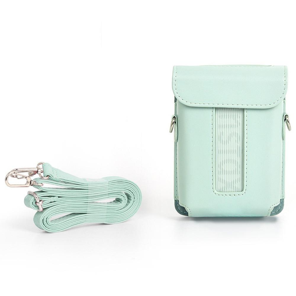 

PU Leather Printer Carrying Case with Shoulder Strap Retro Storage Bag Shockproof Anti Drop for Fujifilm Instax Mini Link 3 зелений