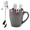 1pc Stainless Steel Coffee Spoon Lovely Cute Cat Shape Teaspoon Dessert Snack Scoop Ice Cream Mini Spoons Tableware