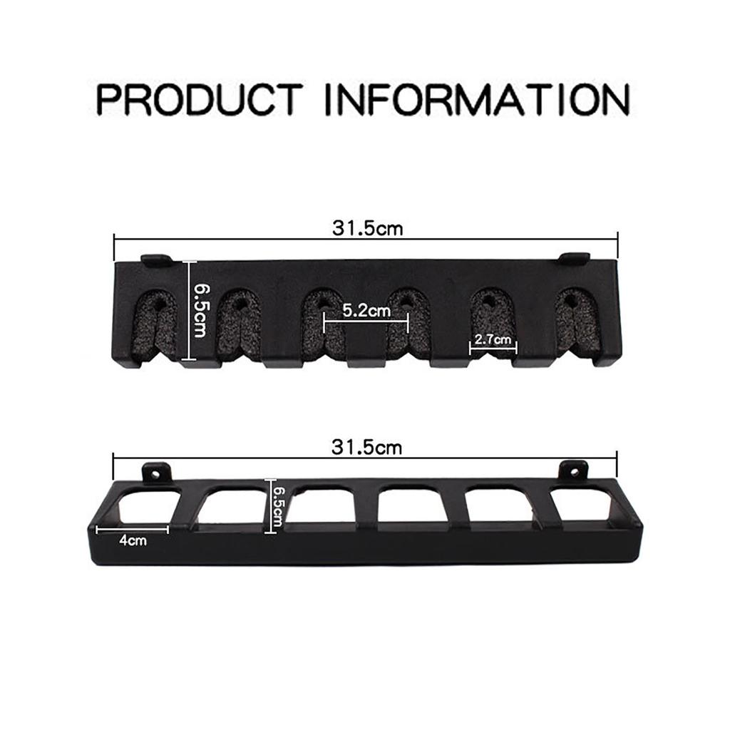 Wall Mounted Fishing Rod Rack Scratch-proof Fishing Pole Holder Bracket Storage Tool With Accessories