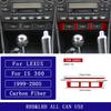 For Lexus IS IS300 1999-2005 Carbon Fiber Central Seat Heating Control Panel Cover Car Accessories Interior Decorative Stickers