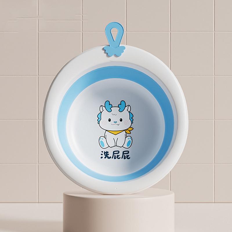 Skládací umyvadlo pro děti, Přenosné umyvadlo, Silný plastový lavor pro miminka, Domácí dětská malá miska