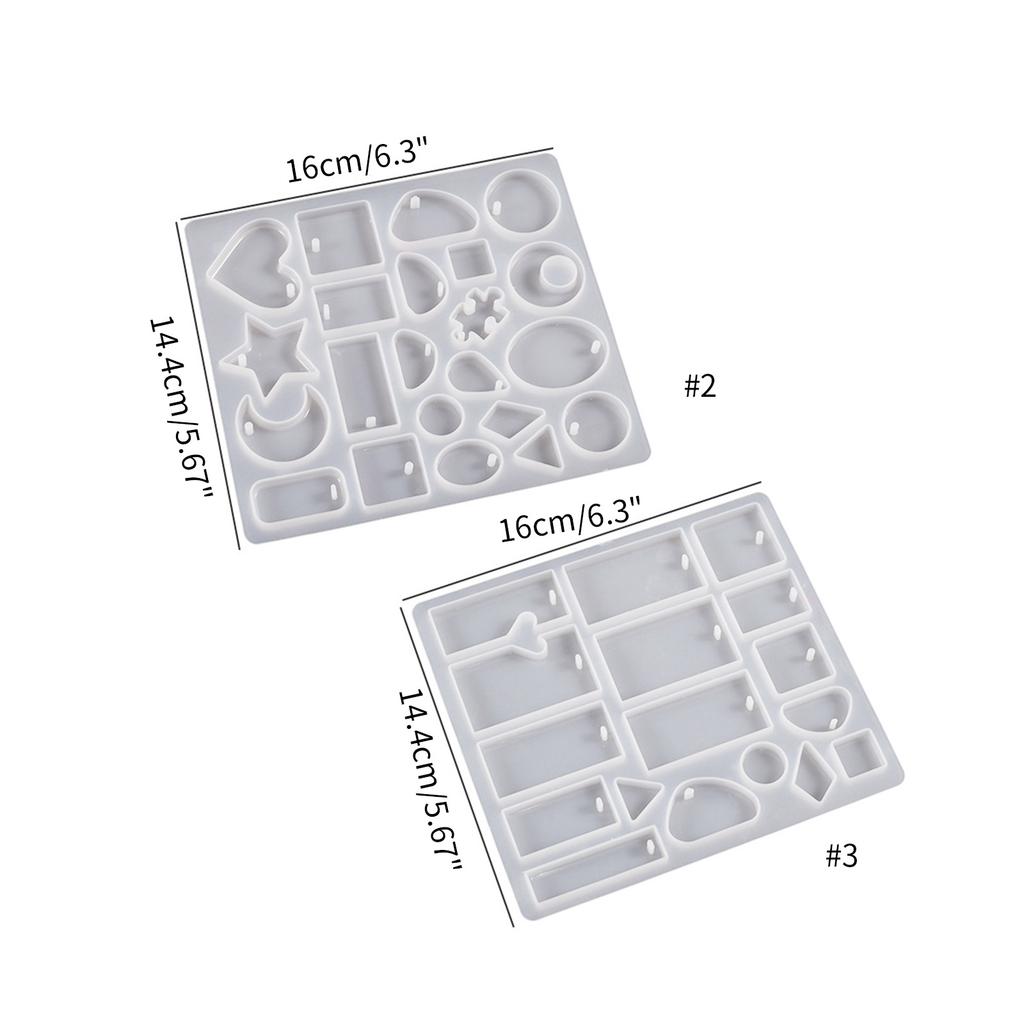 DIY Earring Silicone Mold 3D Geometric Dangle Making Tool Handmade Necklace Jewelry Pendant Mold DIY Resin Casting Mold