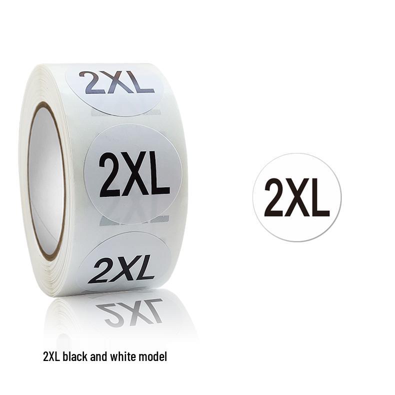 Self-Adhesive Round Size Stickers for Apparel & Footwear