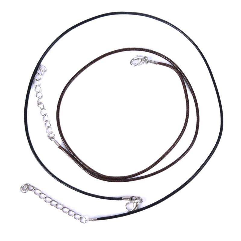 10Pcs 1.5Mm Adjustable Black Leather Cord Rope For Diy Necklace Bracelet Making