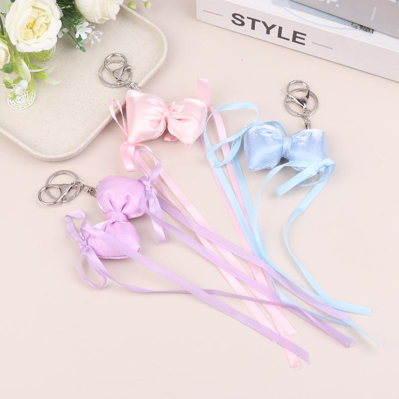 Mini Bowknot Pendant Bag Accessories Cute Decoration For Bag Fluffy Soft Accessories Women'S Phone Case Keychain Pendant