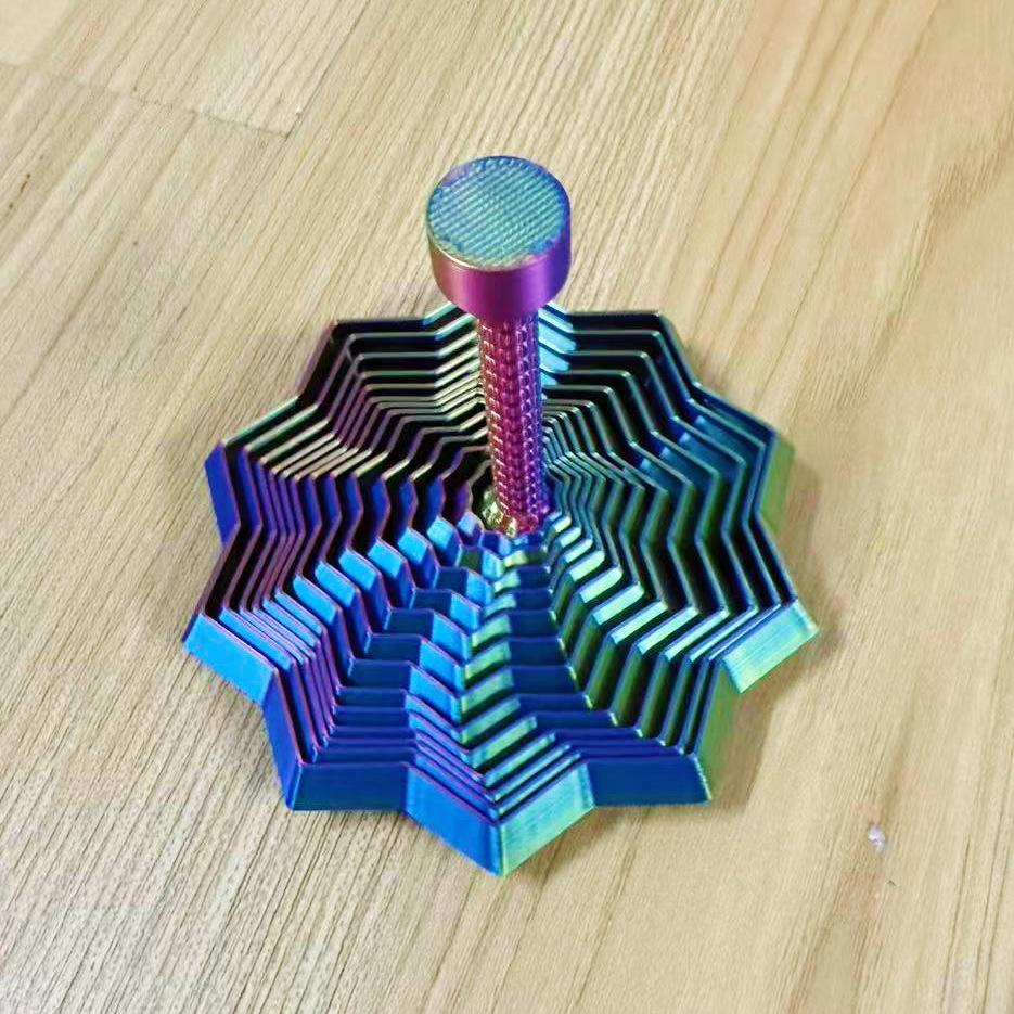 

3D Printed Star Toy With Handle Fingertip Unzip Toy Polygon 8.5cm