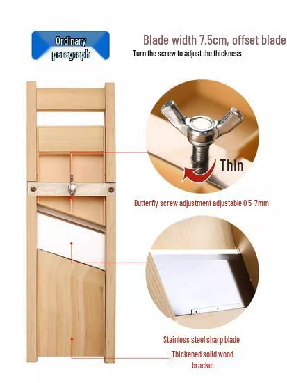 Adjustable Thickness Potato Slicer for Commercial Use - Ideal for Grating and Slicing Chips for Canteens and Barbecues